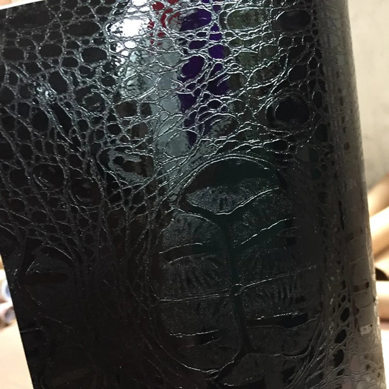 3D leather crocodile vinyl wrap pattern for ski pole customization