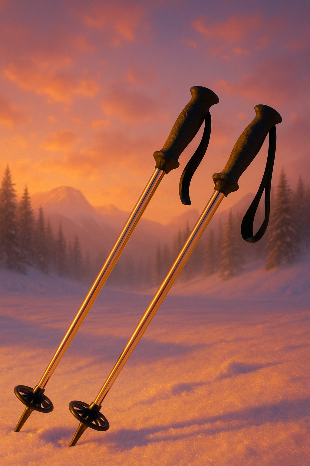 Fun and vibrant ski pole wraps for stylish winter sports gear