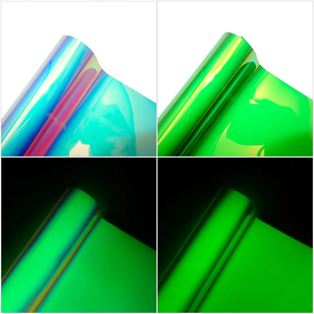Custom glow wrap in vibrant blue for nighttime skiing