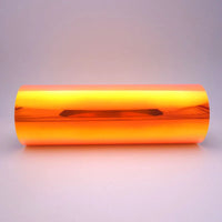 Orange glow vinyl wrap that lights up in the dark for ski customization