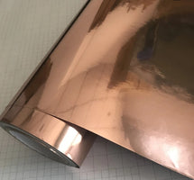 Reflective mirror rose gold vinyl wrap for ski poles with metallic finish