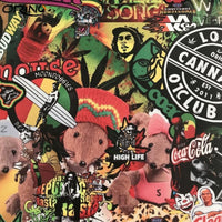 Eye-catching custom wrap with layered smoke graphics for ski pole personalization