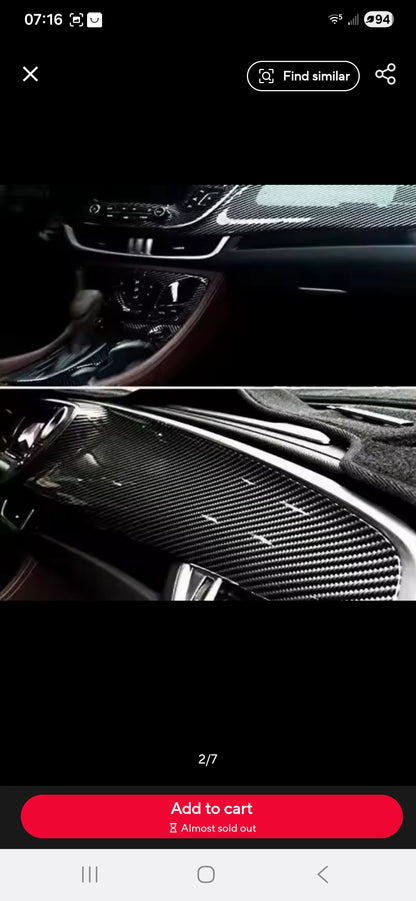 7D HOLOGRAPHIC BLACK CARBON FIBER KIT