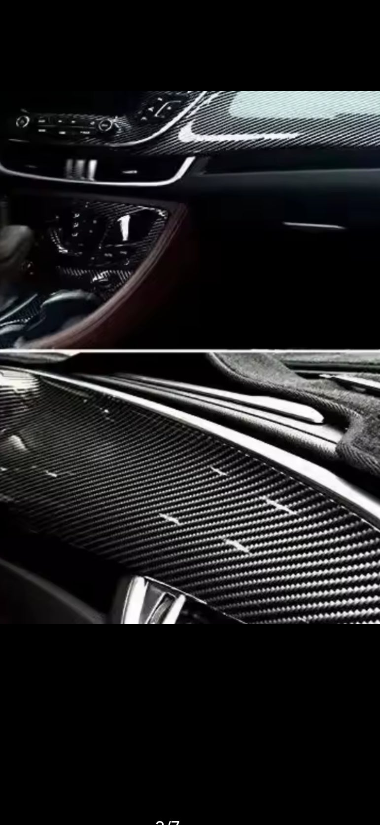 7D HOLOGRAPHIC BLACK CARBON FIBER VINYL (2 pieces)