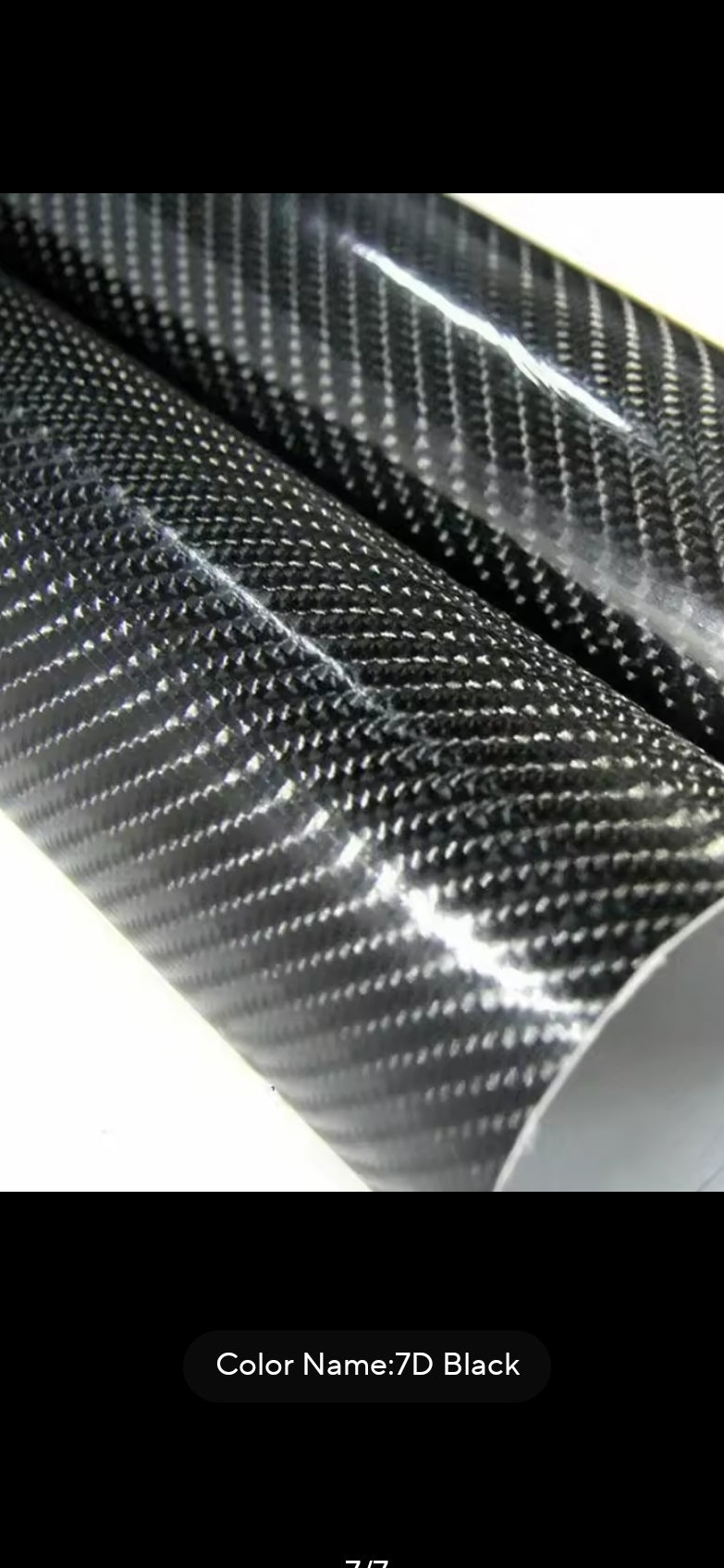 7D HOLOGRAPHIC BLACK CARBON FIBER VINYL (2 pieces)
