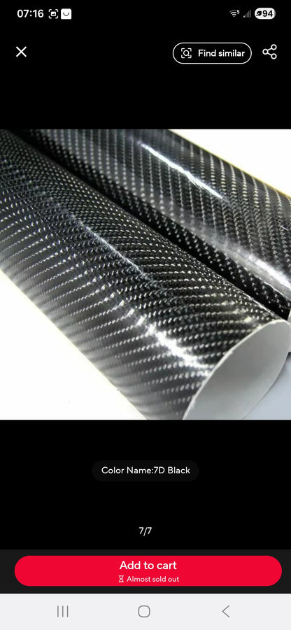 7D HOLOGRAPHIC BLACK CARBON FIBER KIT