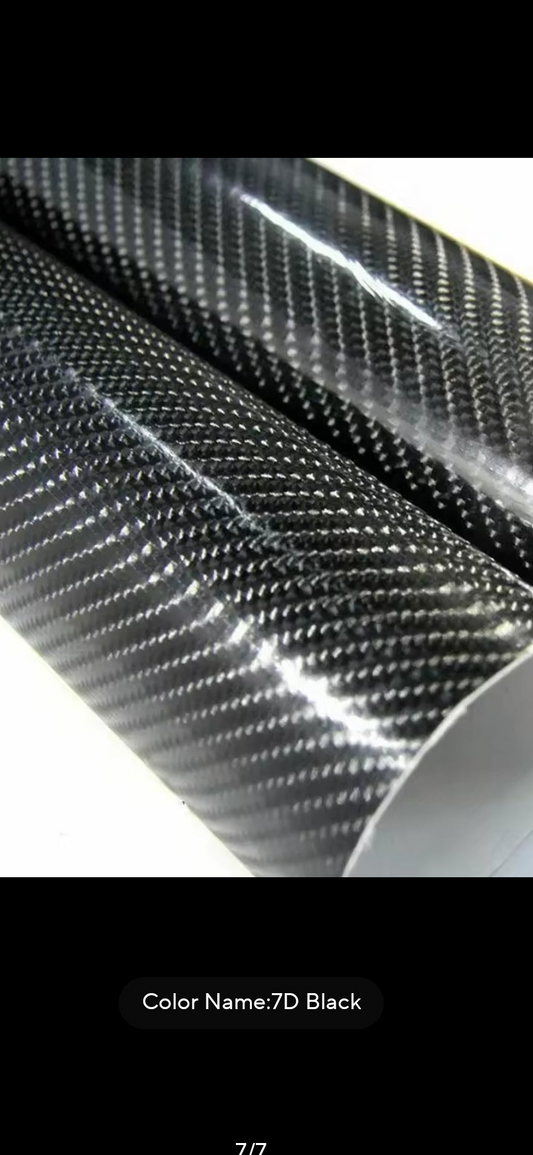 7D HOLOGRAPHIC BLACK CARBON FIBER VINYL (2 pieces)