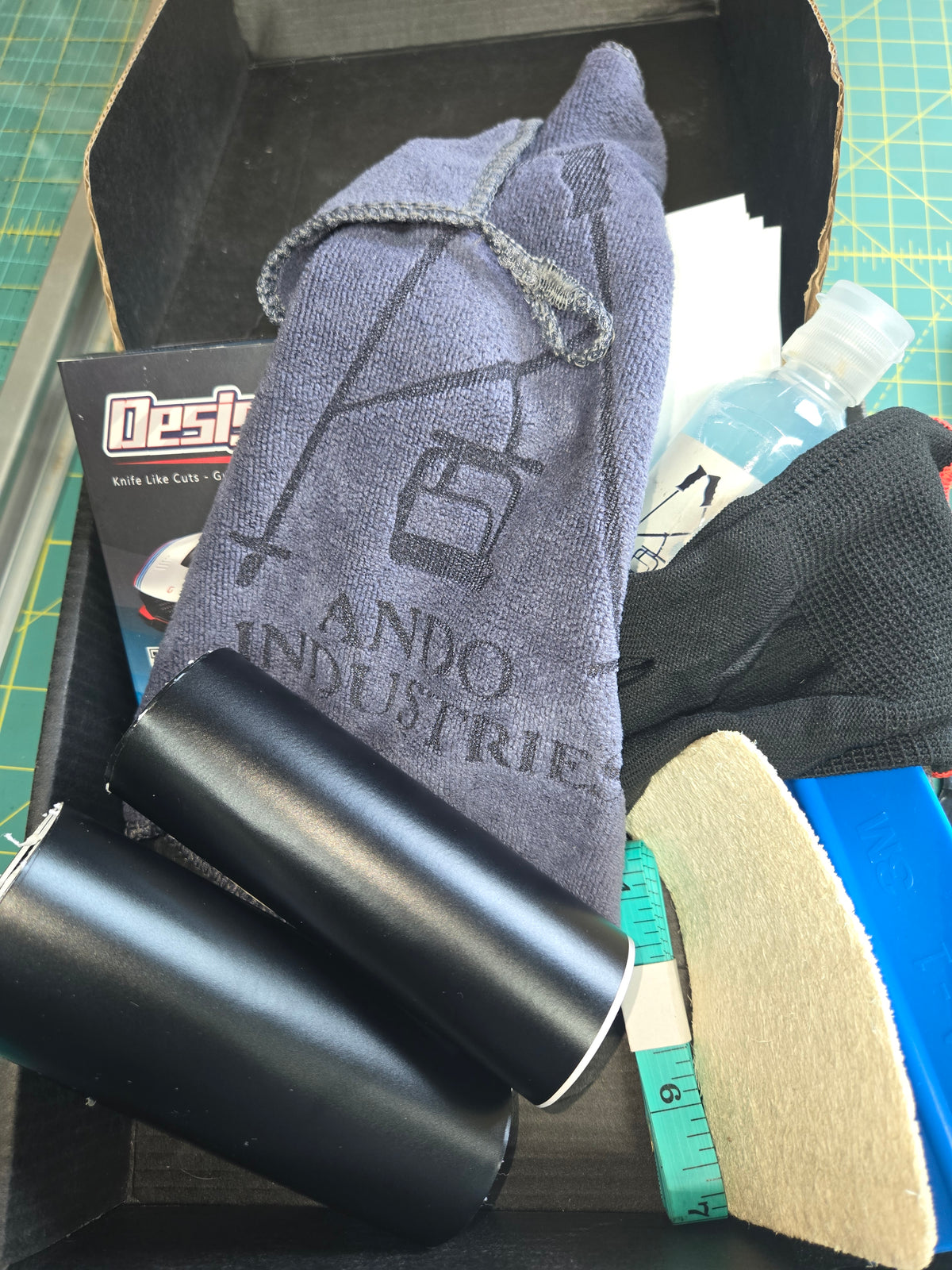 Custom wrap in flat black vinyl for ski poles and accessories