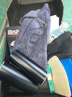 Custom wrap in flat black vinyl for ski poles and accessories